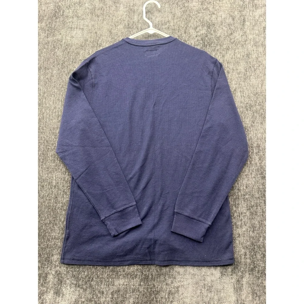Polo Ralph Lauren Sleepwear Shirt Mens XL Navy Blue Pony Logo Casual Waffle Knit